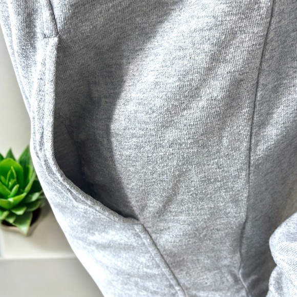 Nike Women’s Gym CLC Funnel Hoodie in Birch Grey with Seamed Pockets - Picture 5 of 16